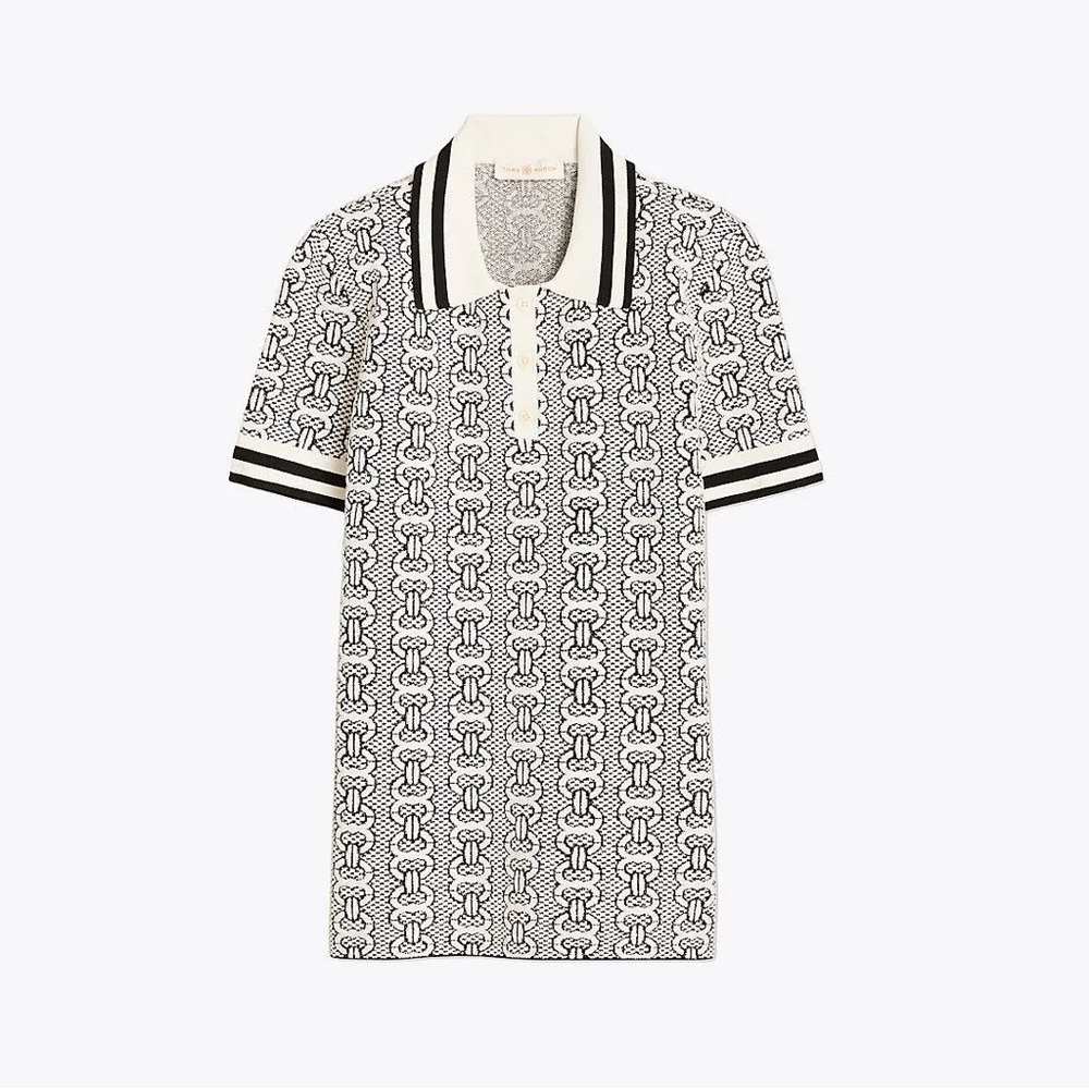 Tory Burch Gemini Link Sweater in Ivory/Black - Picture 12 of 12